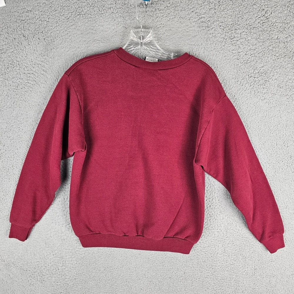 Nike Sweatshirt Boys Large Red Fleece‎ Lined Swoosh Logo Vintage Made in USA - Picture 2 of 8